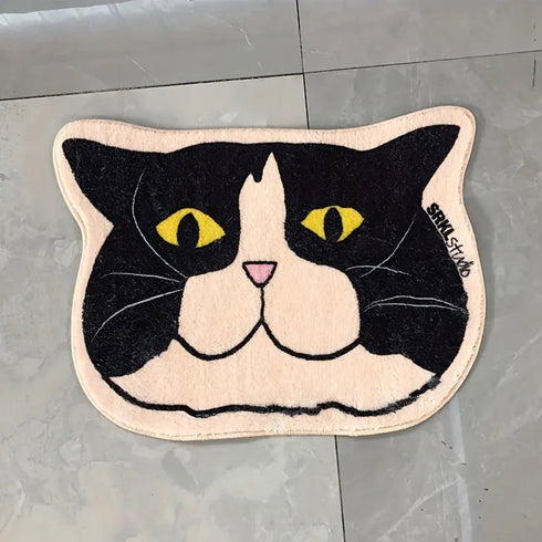 フェイクカシミヤ 猫型 滑り止めマット - ナショナルマート通販